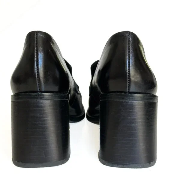 Vince Camuto Black Loafers Women's Segellis Block-Heel Tailored Sz 9 EUC - Picture 7 of 10